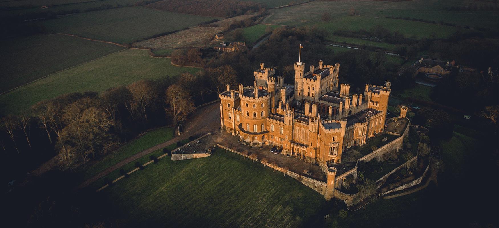 Belvoir Castle Exterior Aerial View