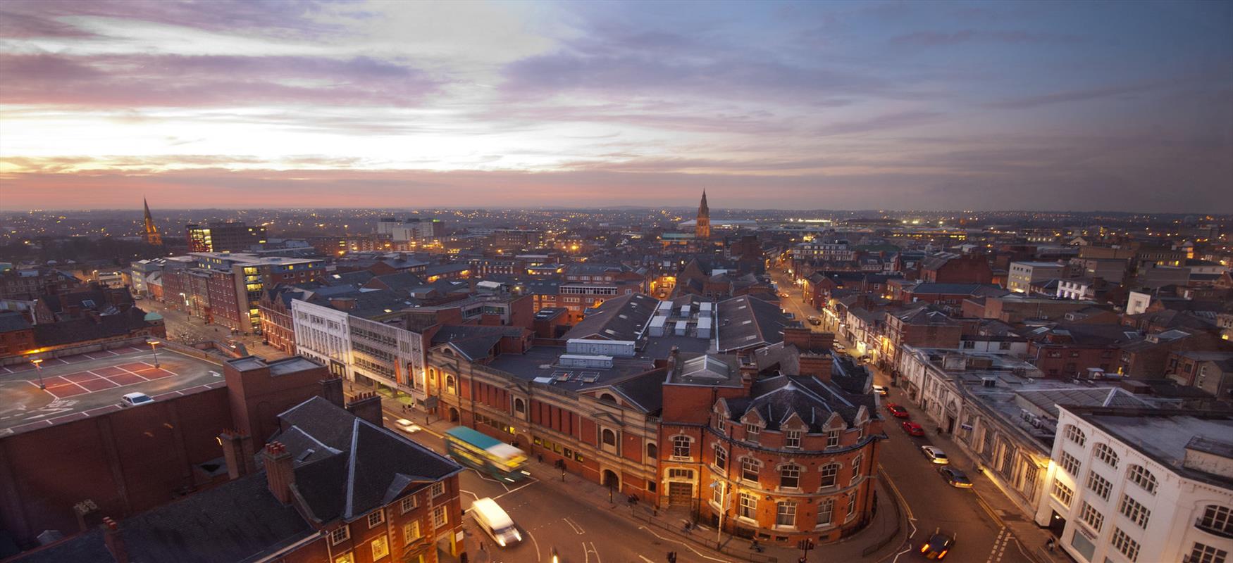 Leicester City Aerial View