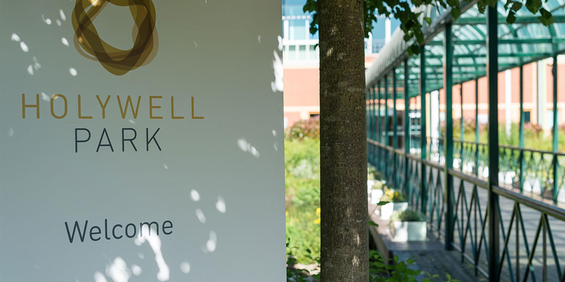 Holywell Park Conference Centre Welcome Sign