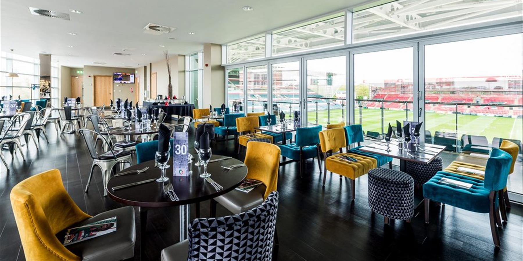 Mattioli Woods Welford Road Event space with pitch view