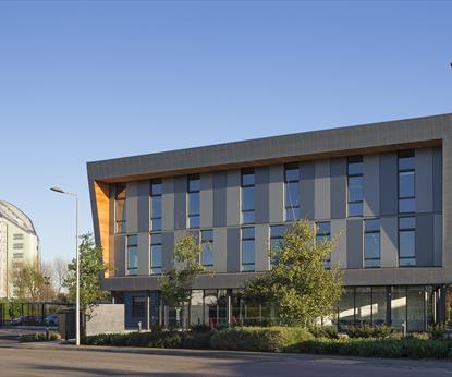 Dock front exterior with National Space Centre