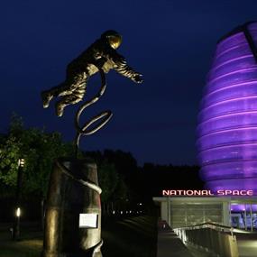 National Space Centre Exterior at Night