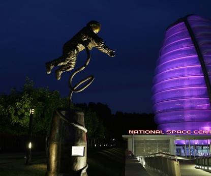 National Space Centre Exterior at Night