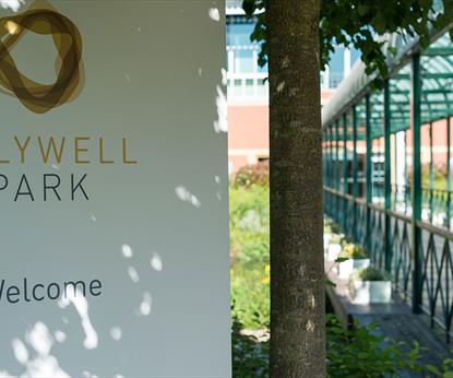 Holywell Park Conference Centre Welcome Sign